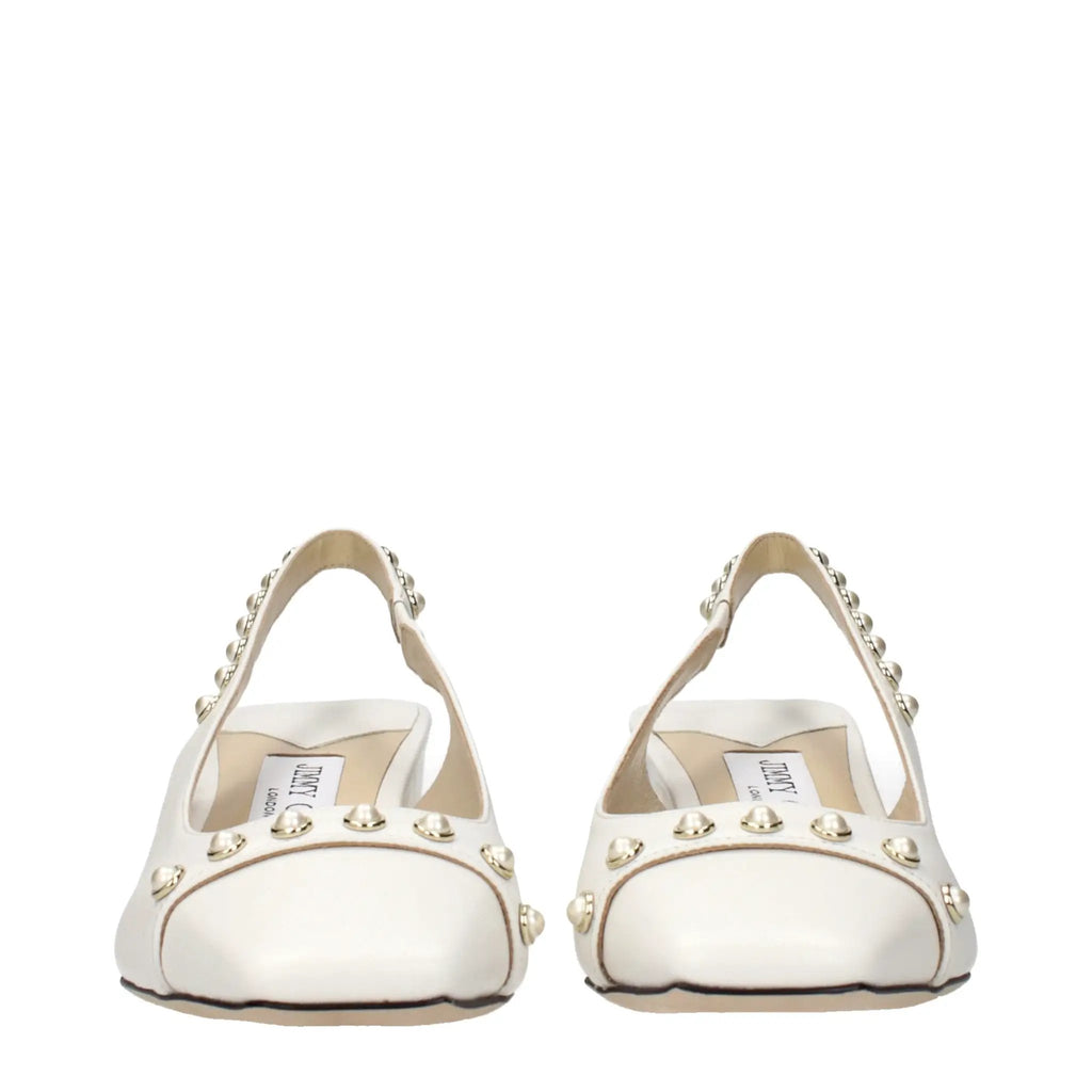 Jimmy Choo Blue Leather Flat Sandals