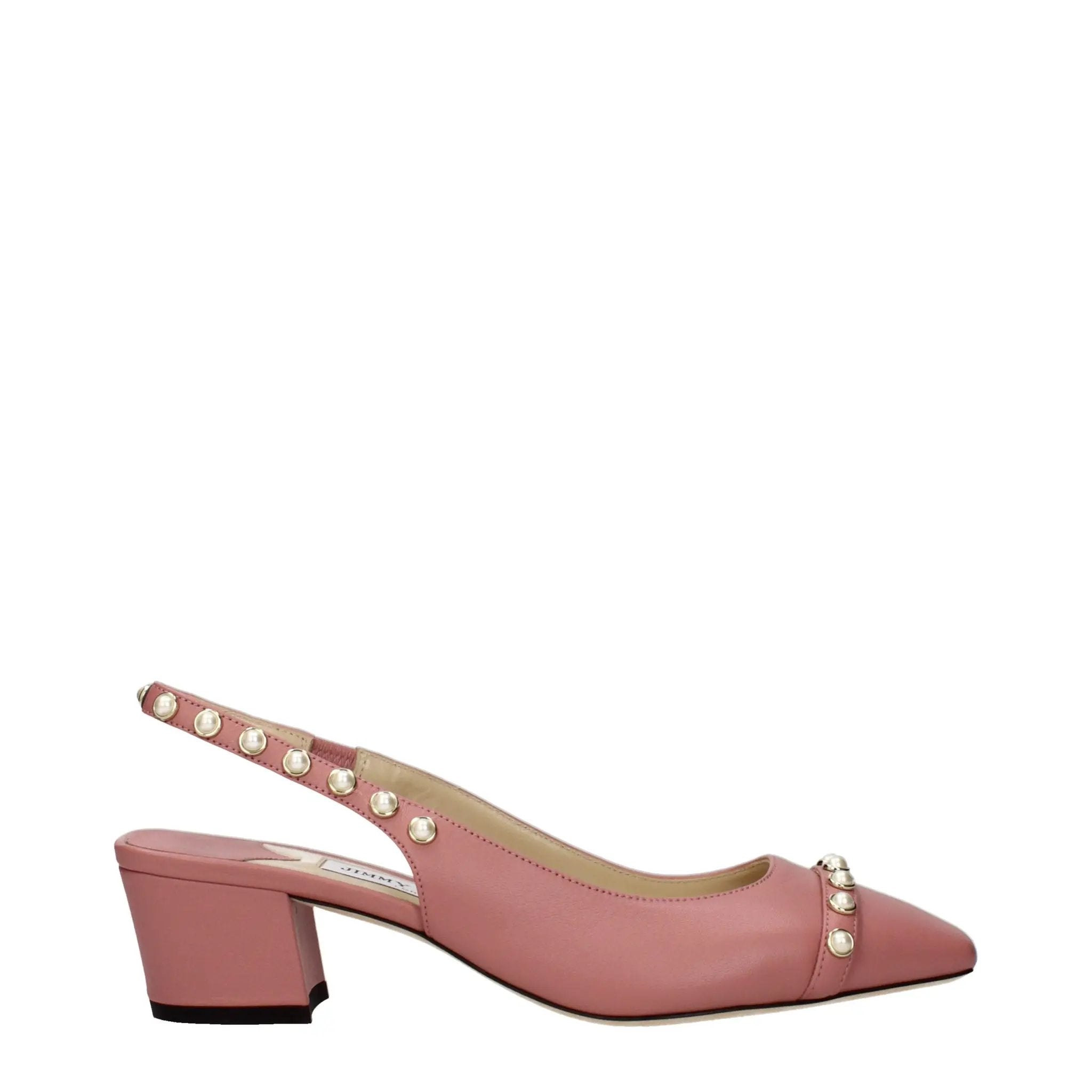 Jimmy Choo Pink Leather Platform Sandals