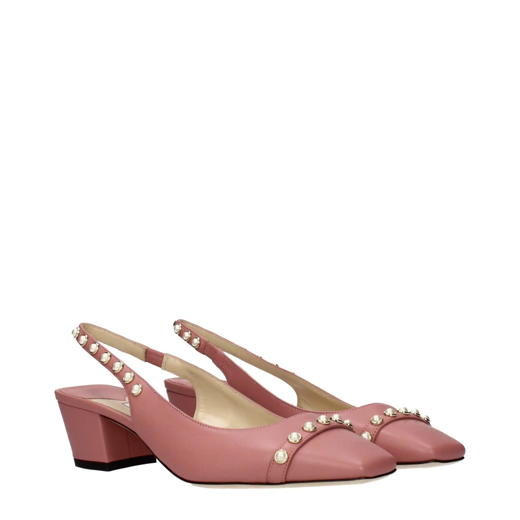 Jimmy Choo Pink Leather Platform Sandals