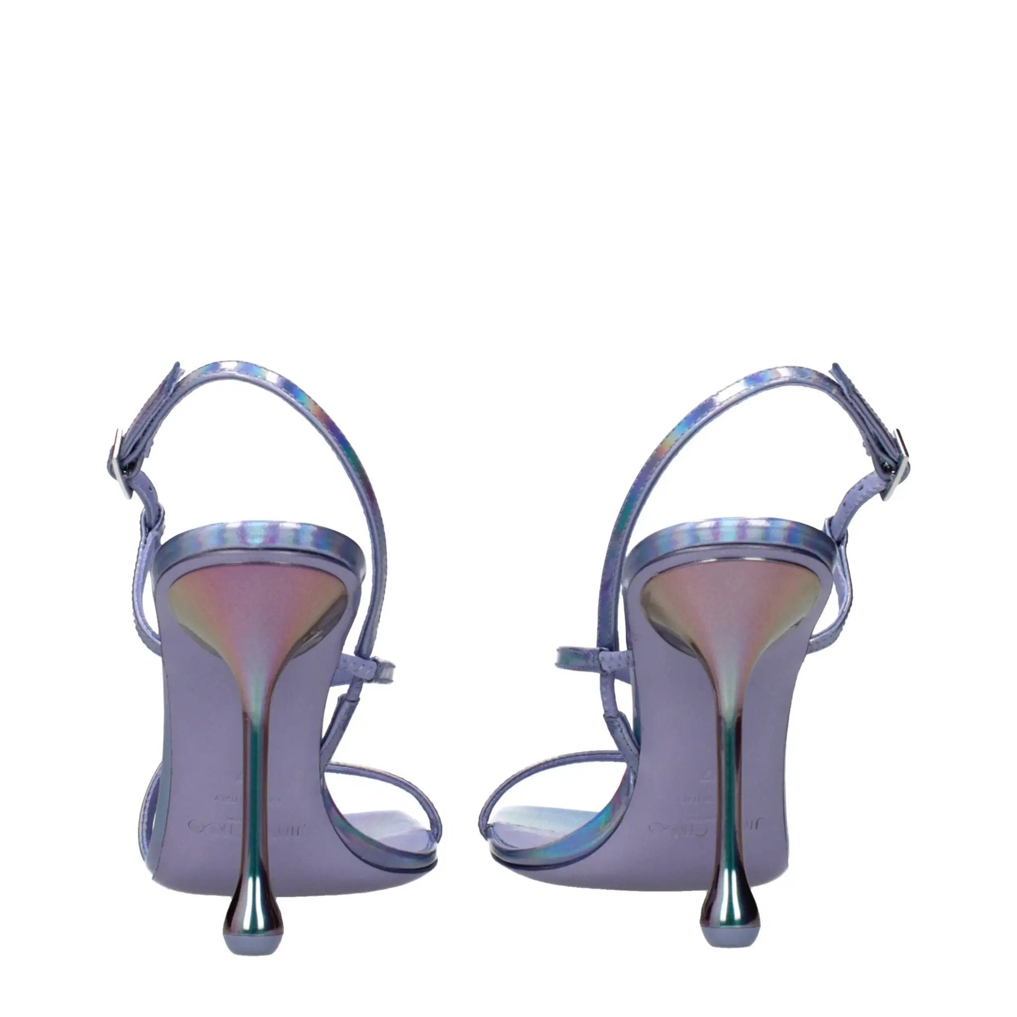Jimmy Choo Purple Leather Stiletto Heel Sandals