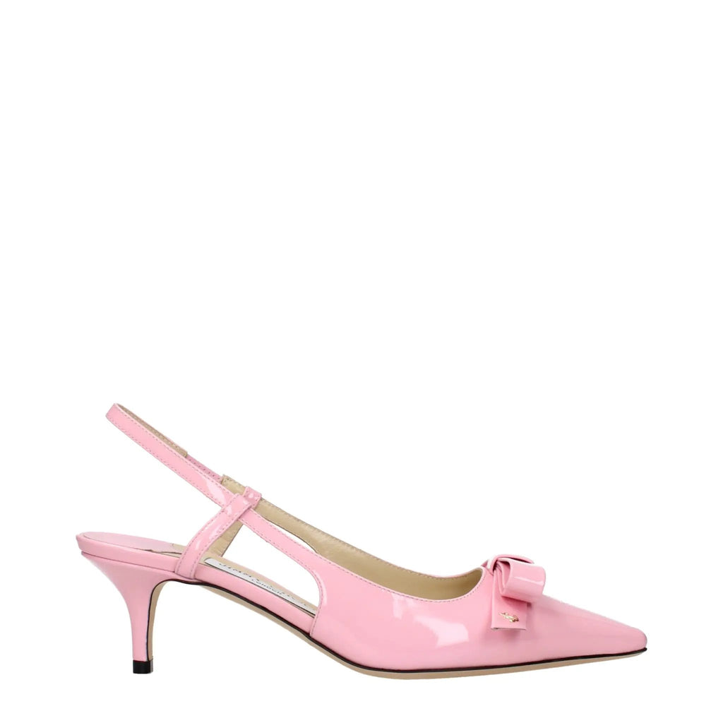 Jimmy Choo Pink Leather Stiletto Heel Sandals