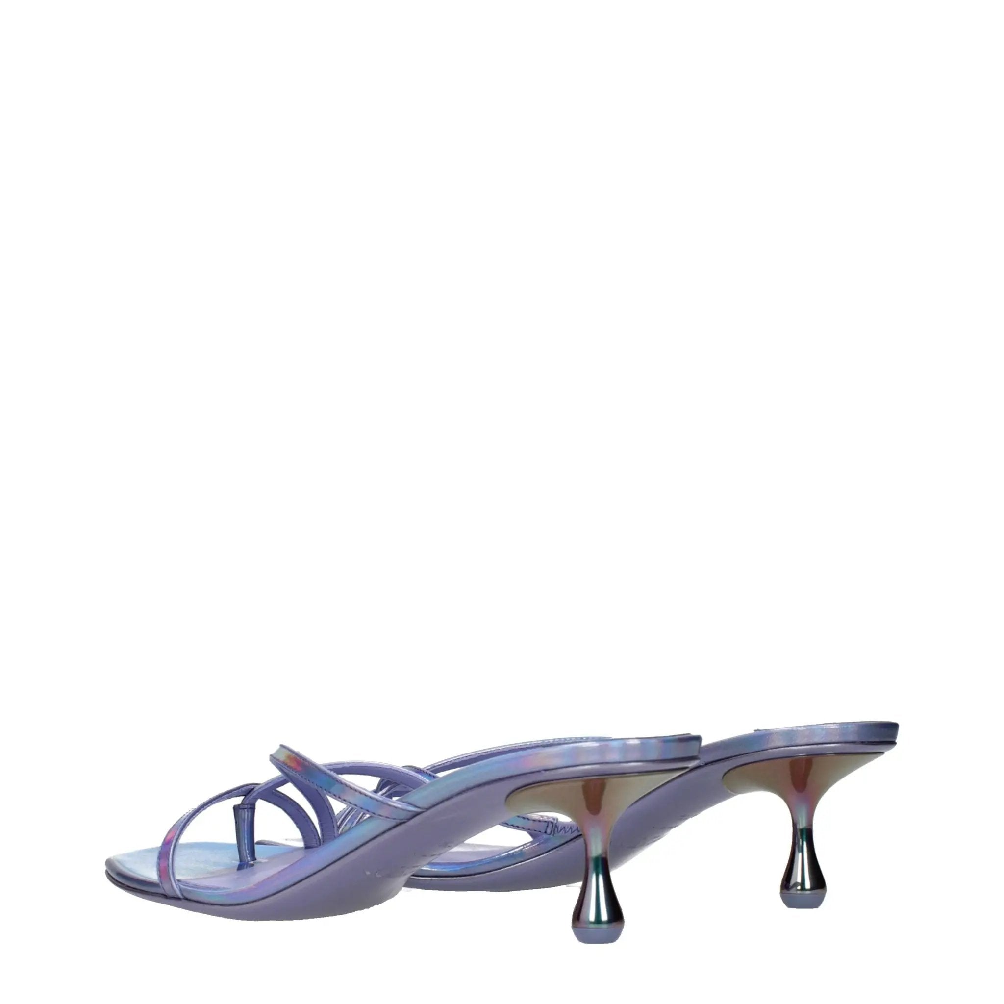 Jimmy Choo Purple Leather Flat Sandals