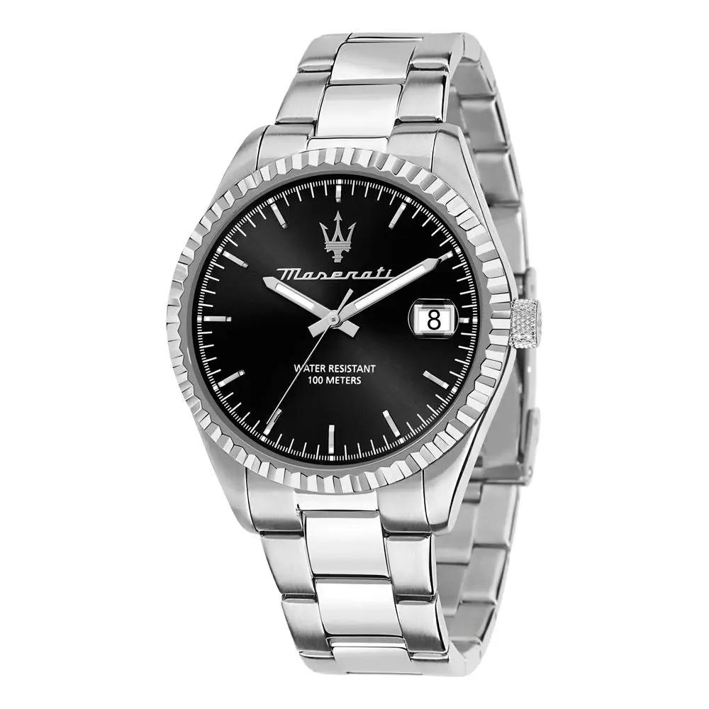 Montre habillée Maserati en acier inoxydable argenté
