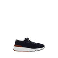 Baskets basses en coton bleu Brunello Cucinelli