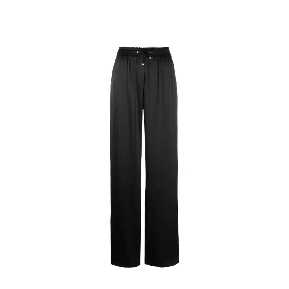 Pantalon décontracté en polyamide noir Herno