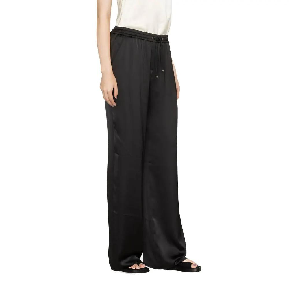 Pantalon décontracté en polyamide noir Herno