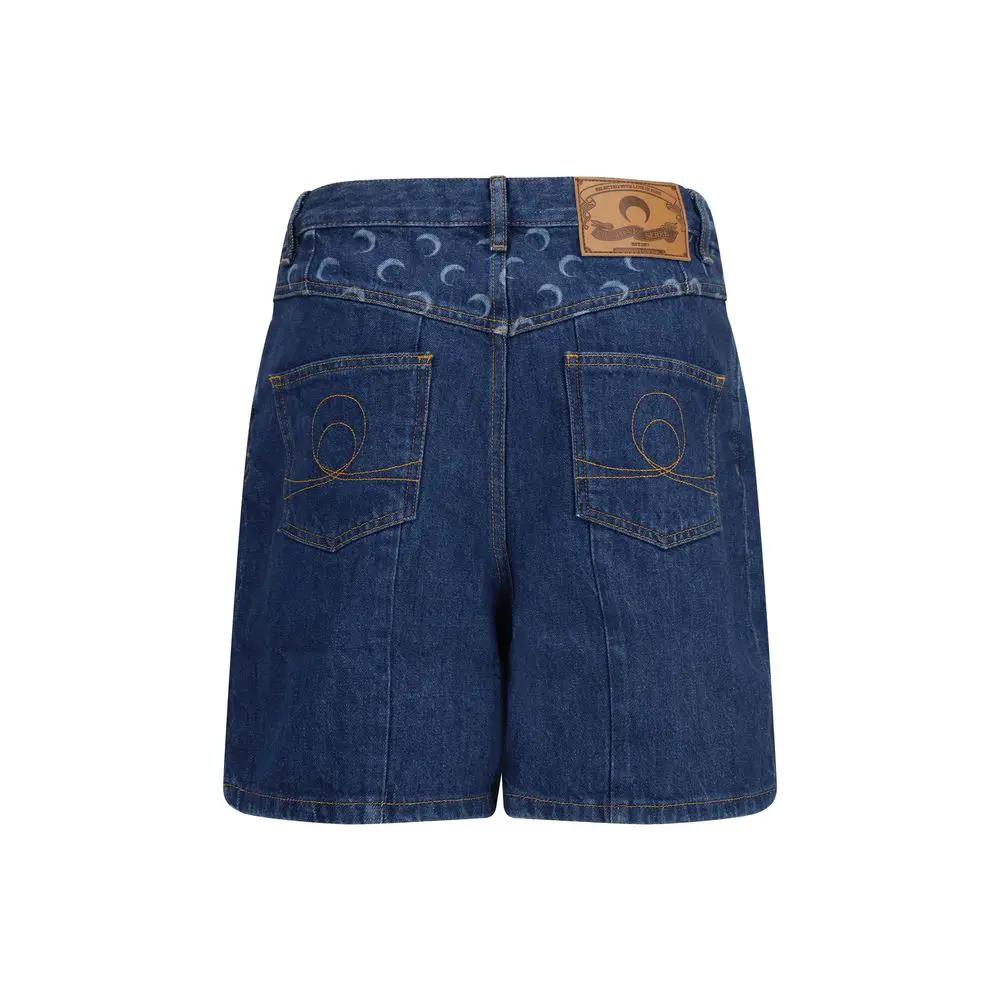 Shorts Bermudas en coton bleu Marine Serre