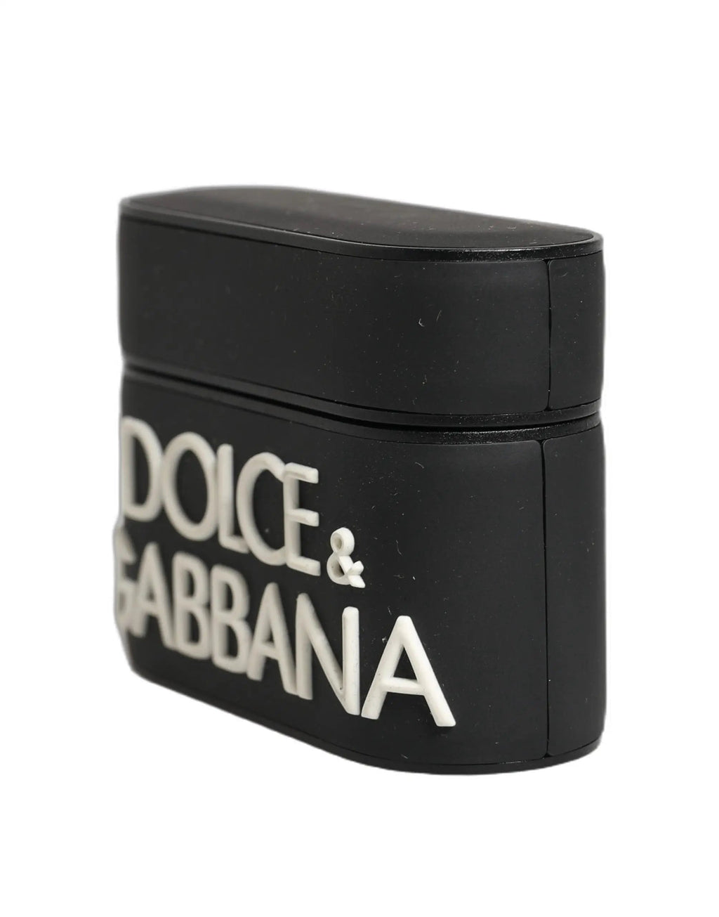 Dolce & Gabbana Étui AirPods Noir PVC Logo en Relief à Rabat Femme
