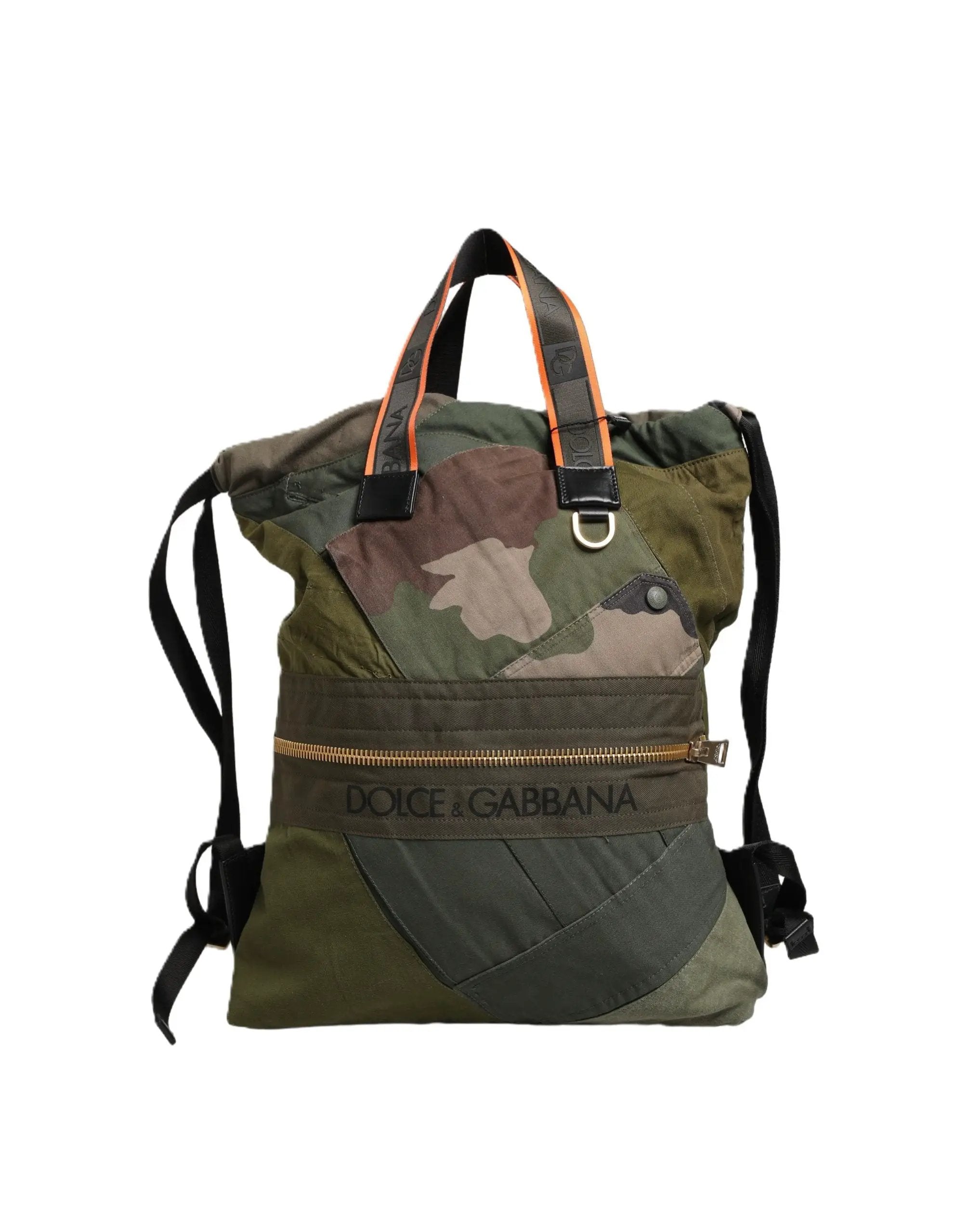 Sac à dos Dolce & Gabbana en patchwork vert militaire pour homme