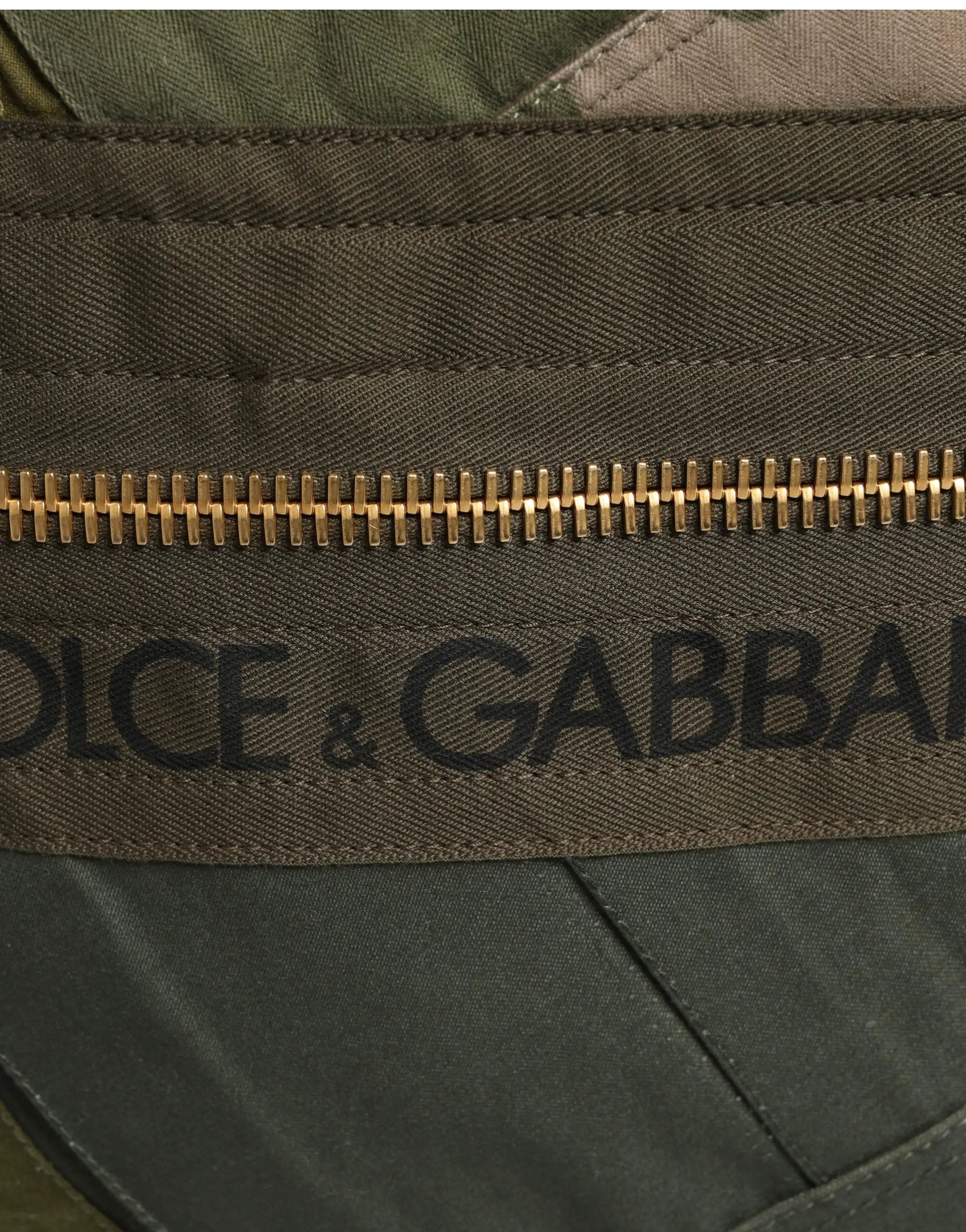 Dolce & Gabbana Military Green Patchwork Rucksack Backpack Borse Men Bag