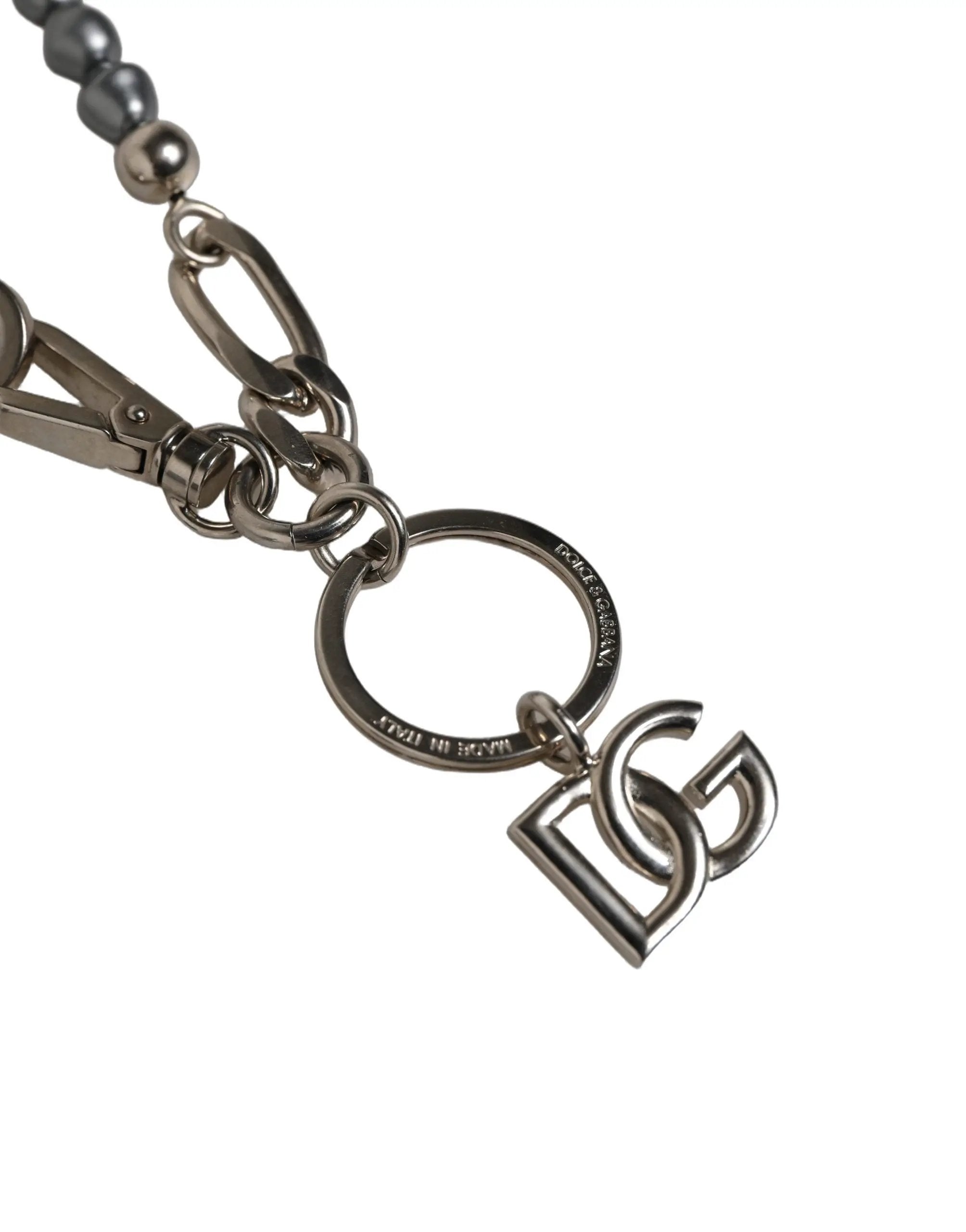 Collier Pendentif Signature DG Logo Chaîne Argentée Dolce & Gabbana