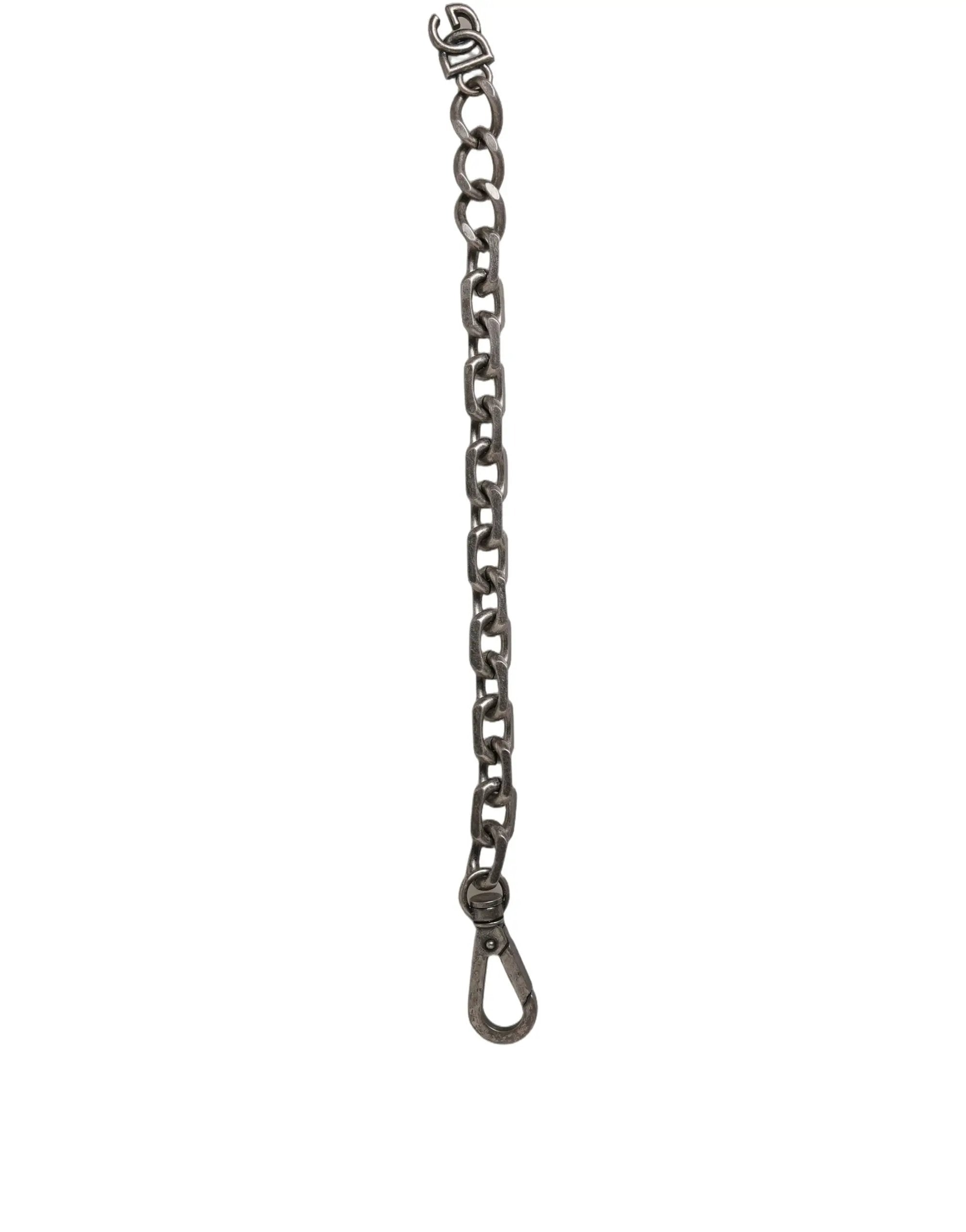 Bracelet Dolce & Gabbana maillons épais ton argent, logo signature DG