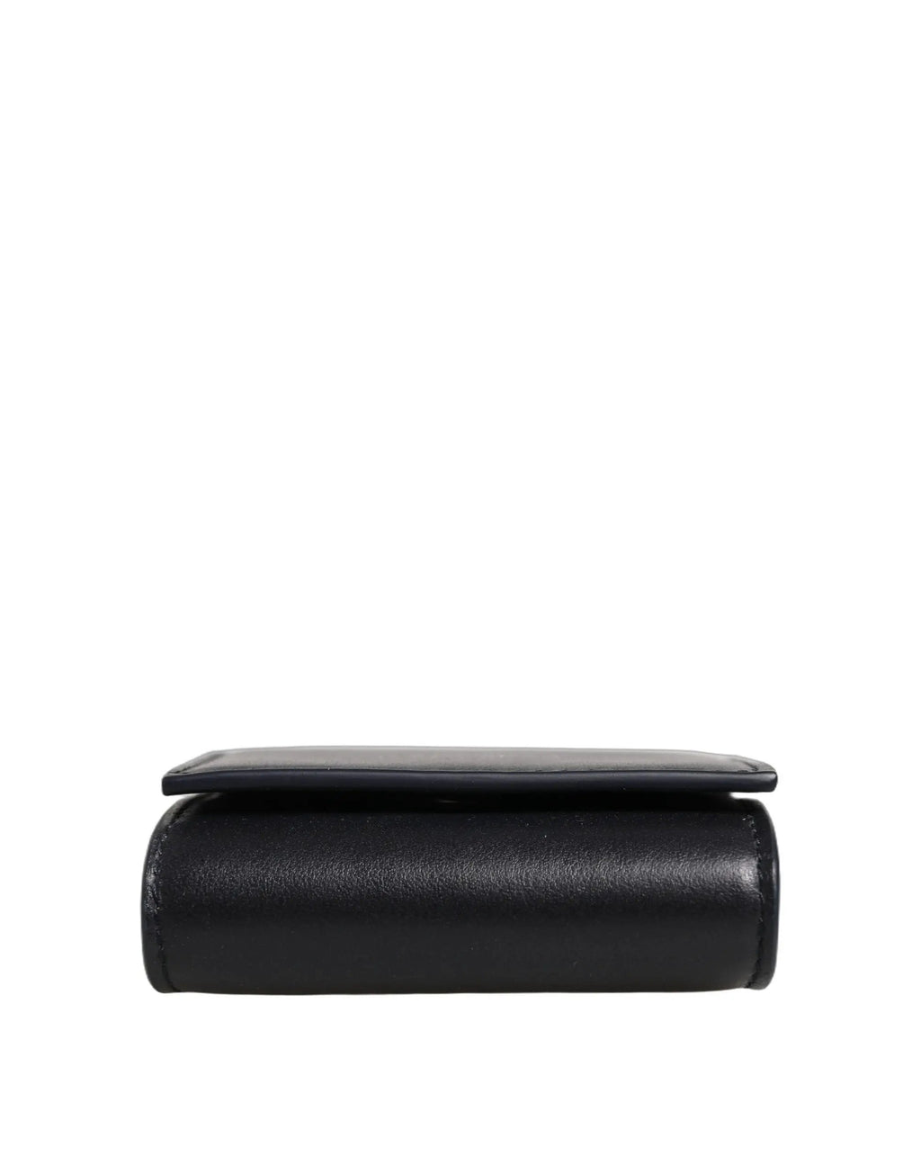 Dolce & Gabbana Black Calfskin Leather Logo Print Bifold CoinPurse Wallet