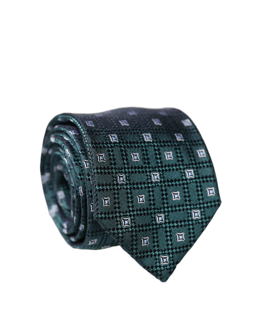 Cravate Dolce & Gabbana en soie à motif vert foncé réglable pour homme