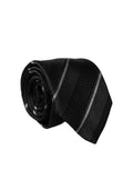 Dolce & Gabbana Black White Stripes 100% Silk Adjustable Men Necktie Tie