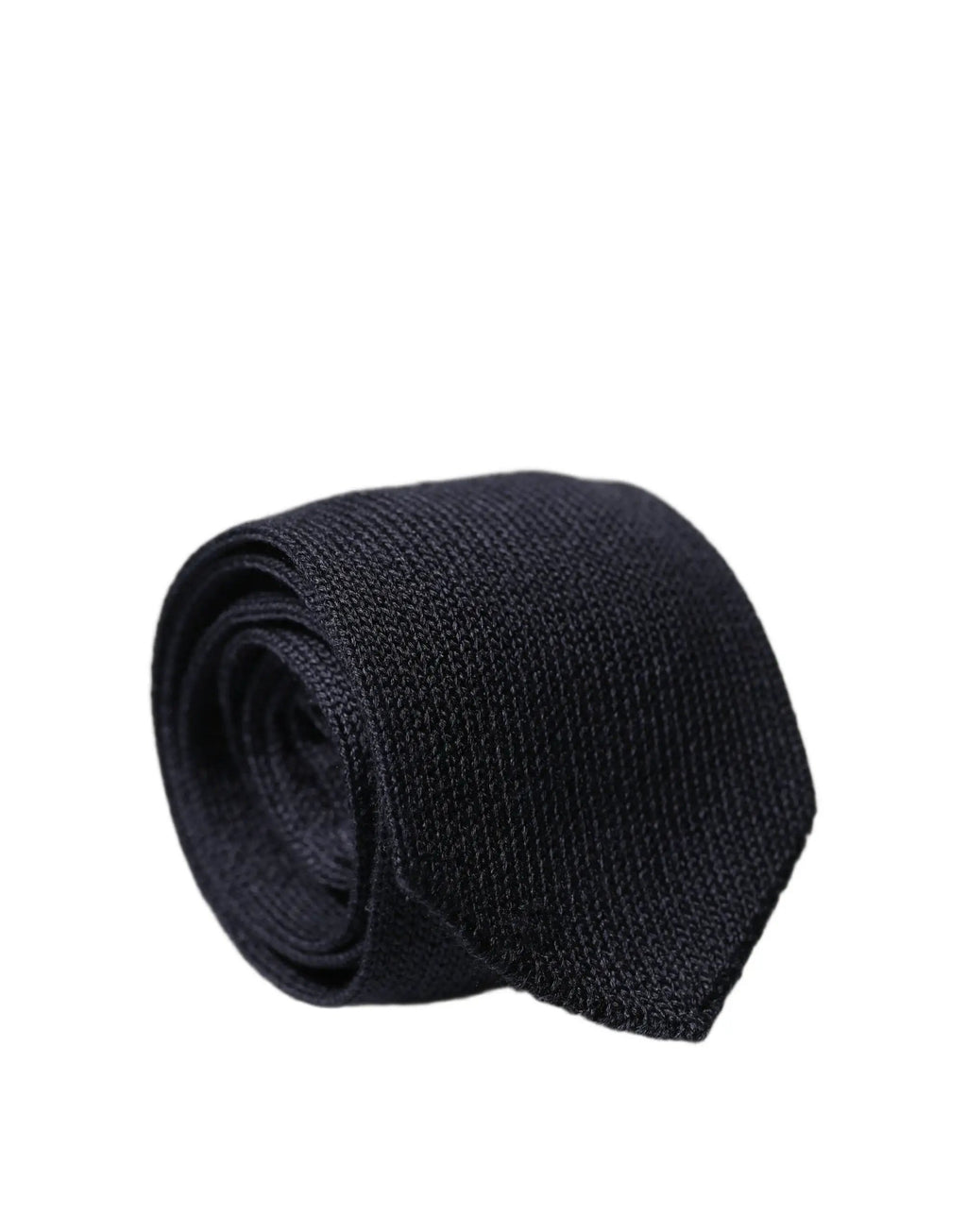 Cravate homme Dolce & Gabbana bleu foncé unie 100% soie réglable