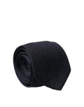 Cravate homme Dolce & Gabbana bleu foncé unie 100% soie réglable