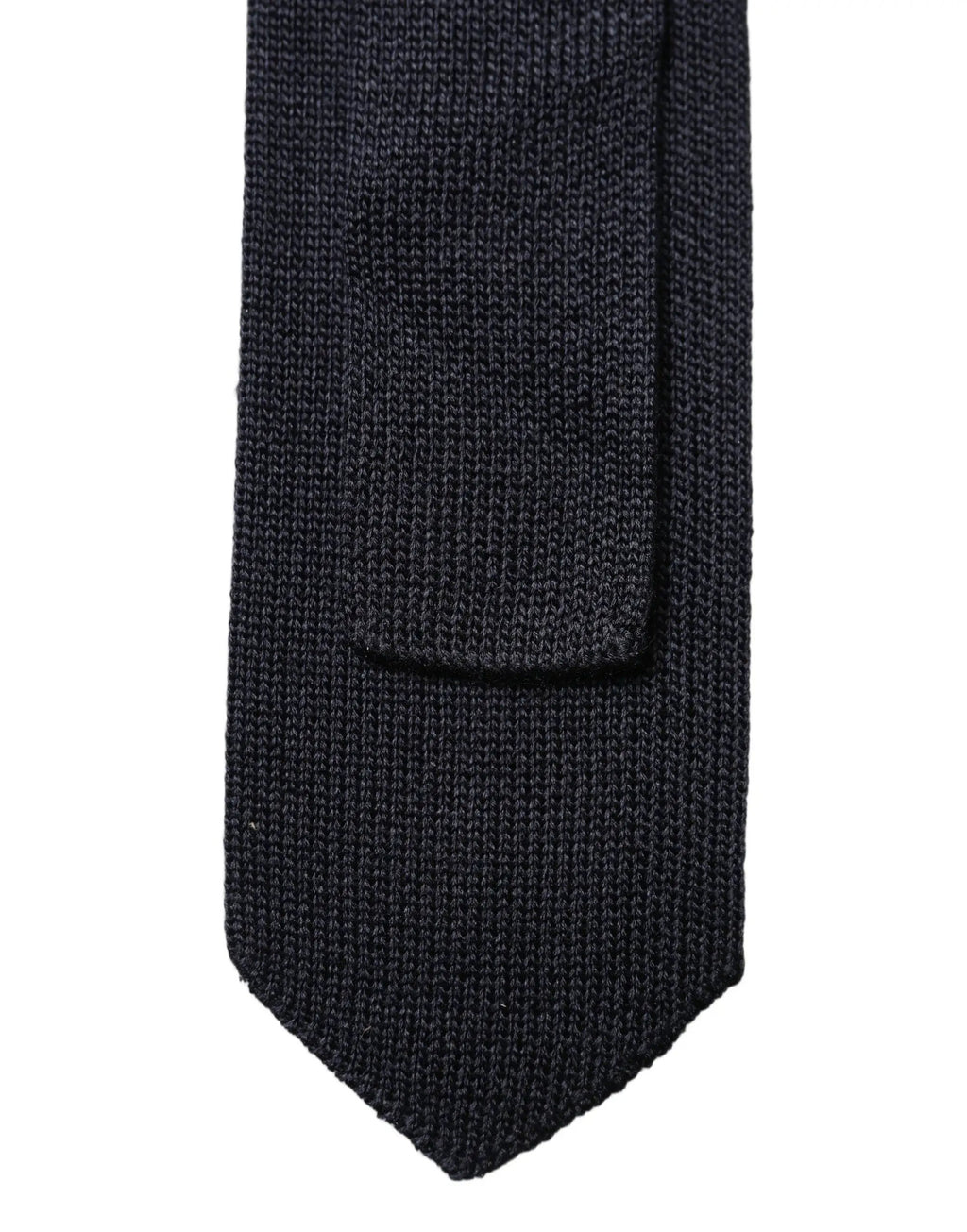 Cravate homme Dolce & Gabbana bleu foncé unie 100% soie réglable