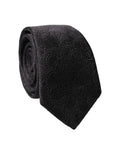 Cravate en soie brodée florale noire réglable Dolce & Gabbana pour homme