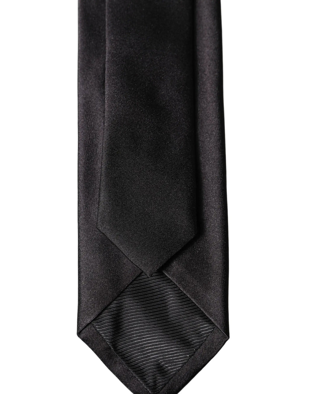 Cravate à nouer ajustable noire unie 100 % soie Dolce & Gabbana pour homme