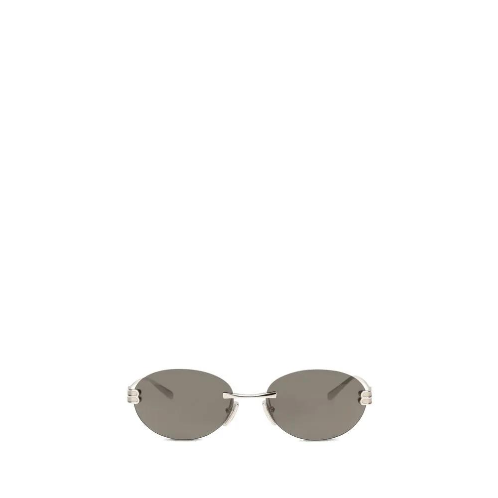 Lunettes de soleil Balenciaga en métal argenté