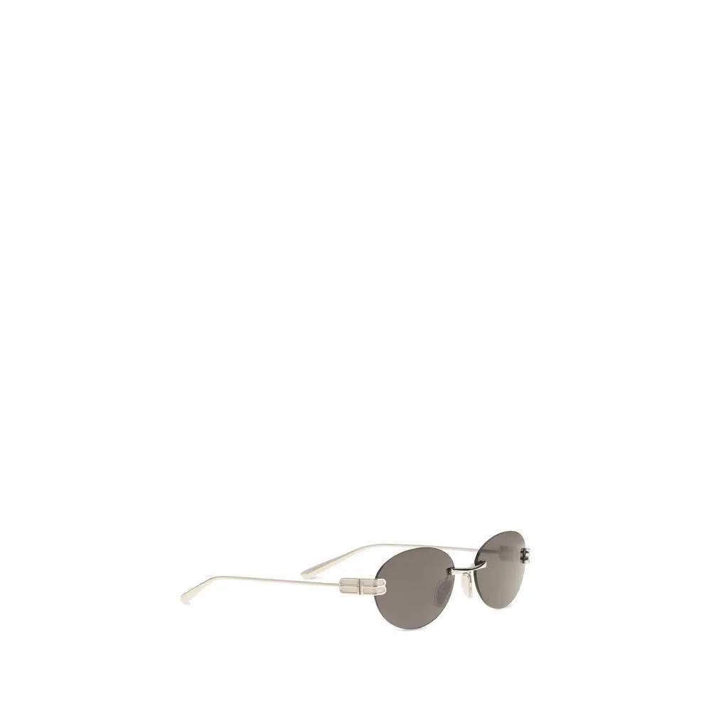 Lunettes de soleil Balenciaga en métal argenté