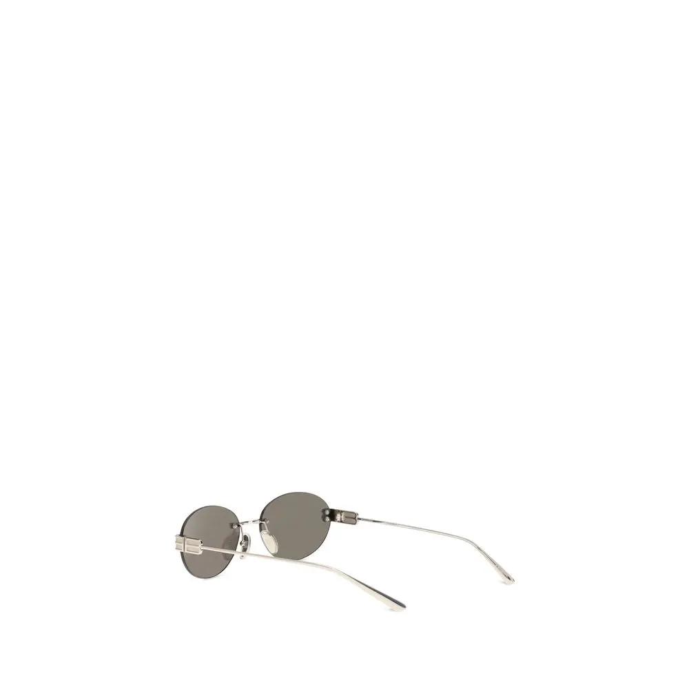 Lunettes de soleil Balenciaga en métal argenté