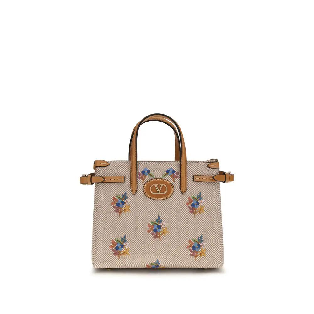 Valentino Garavani Beige Fabric Handbag