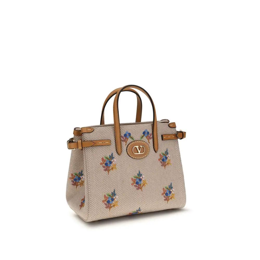 Valentino Garavani Beige Fabric Handbag
