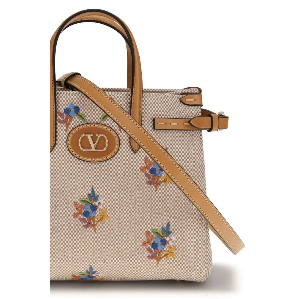 Valentino Garavani Beige Fabric Handbag