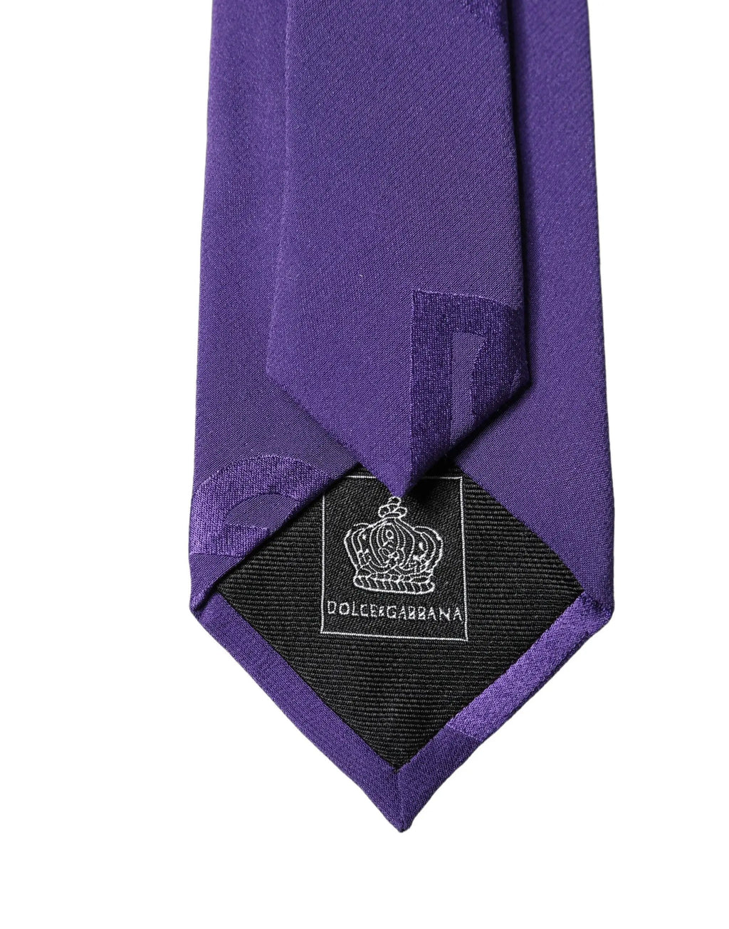 Cravate Ajustable en Soie Monogramme DG Violette Dolce & Gabbana pour Homme