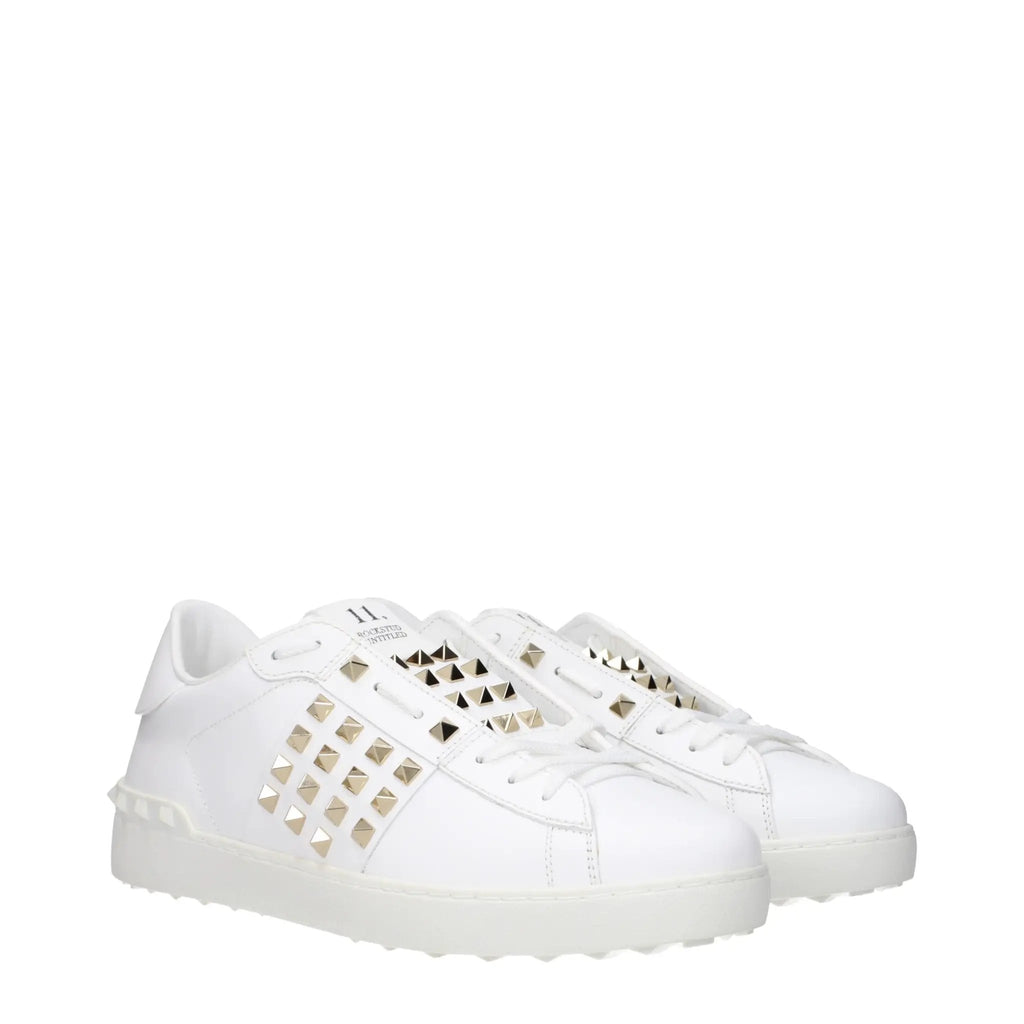 Valentino Garavani Blue Leather Low Top Sneakers