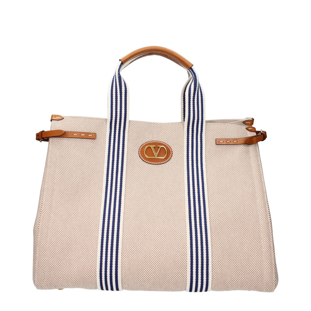Sac à main Valentino Garavani en tissu beige