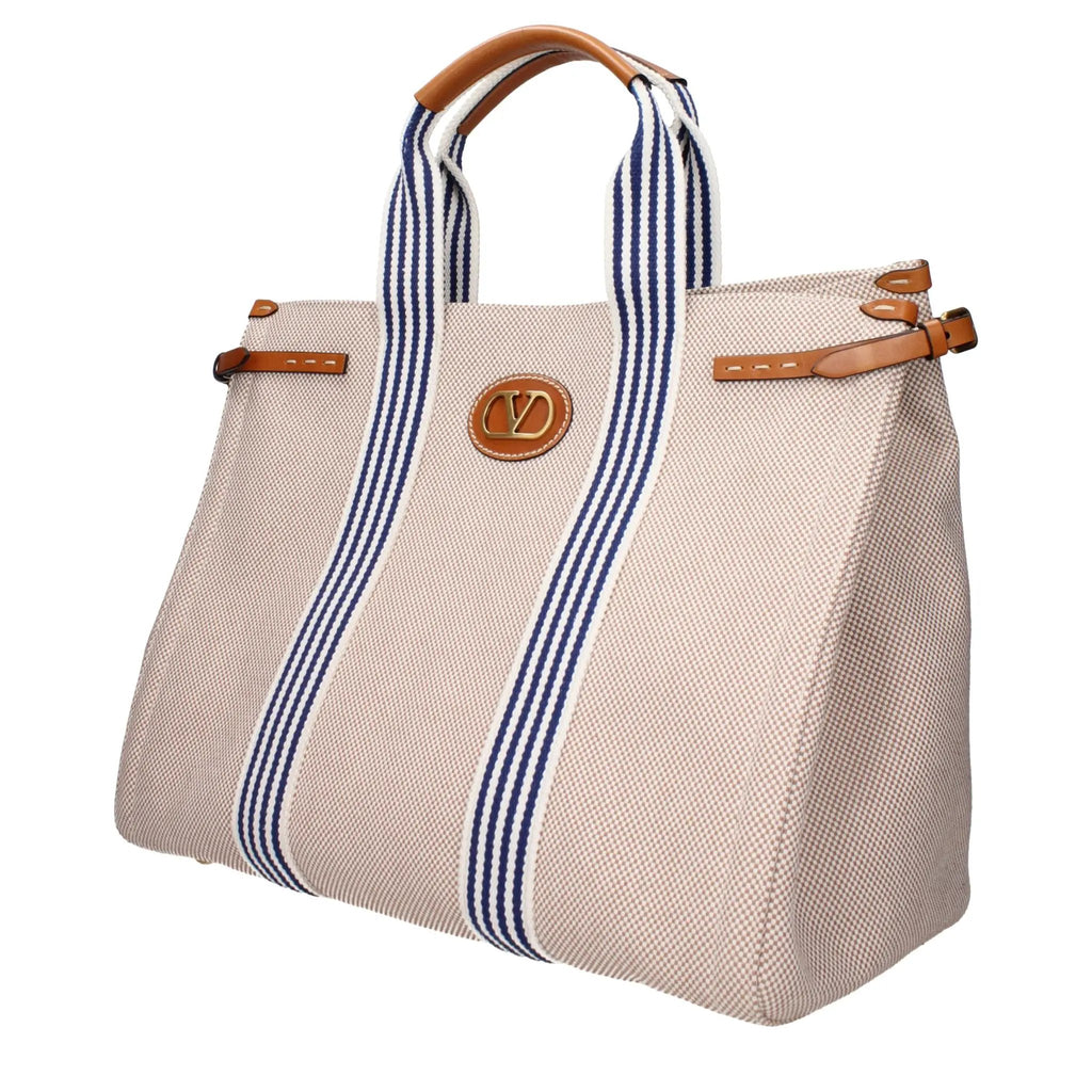 Sac à main Valentino Garavani en tissu beige