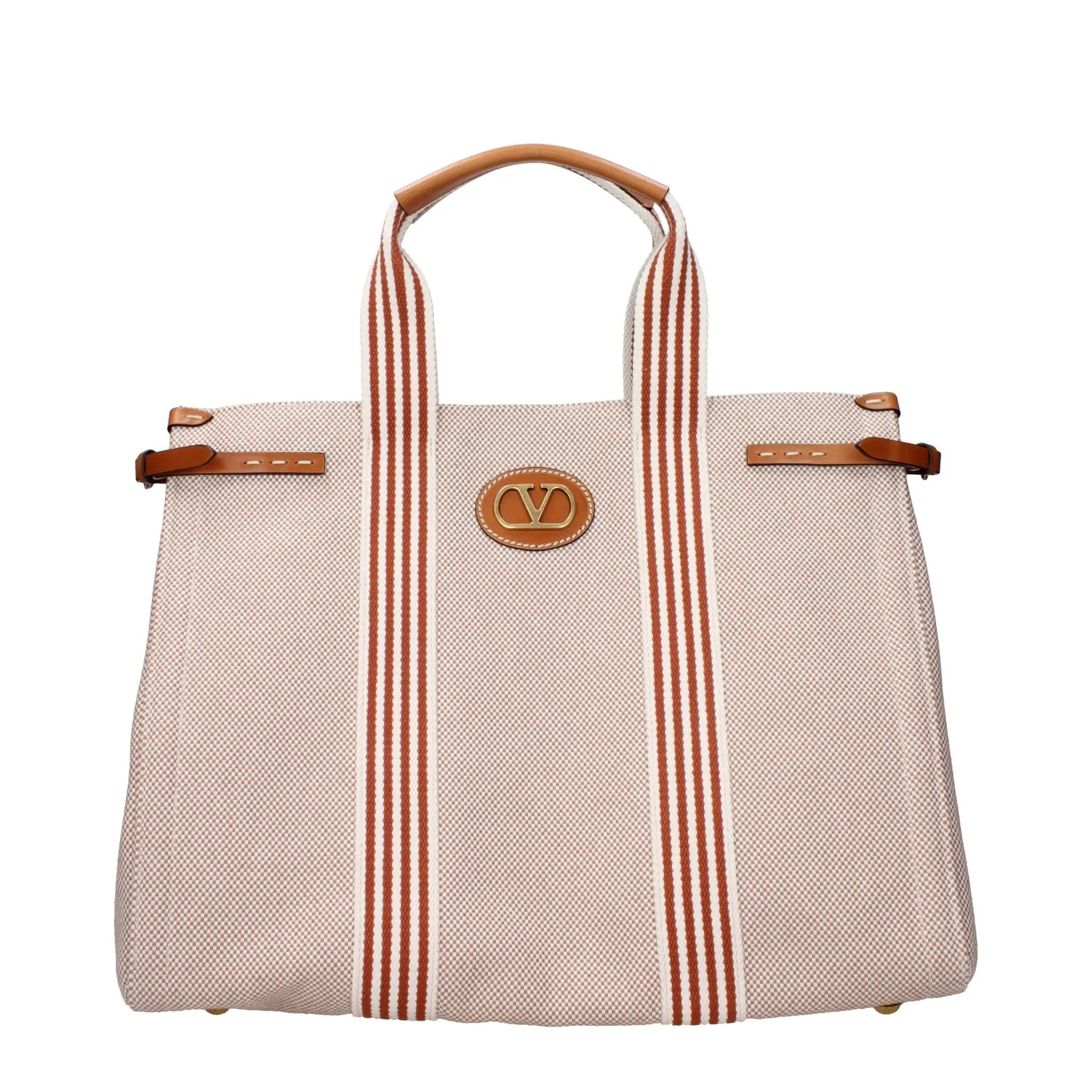 Women’s Beige Fabric Handbag – Valentino Garavani Vintage Effect Logo Bag