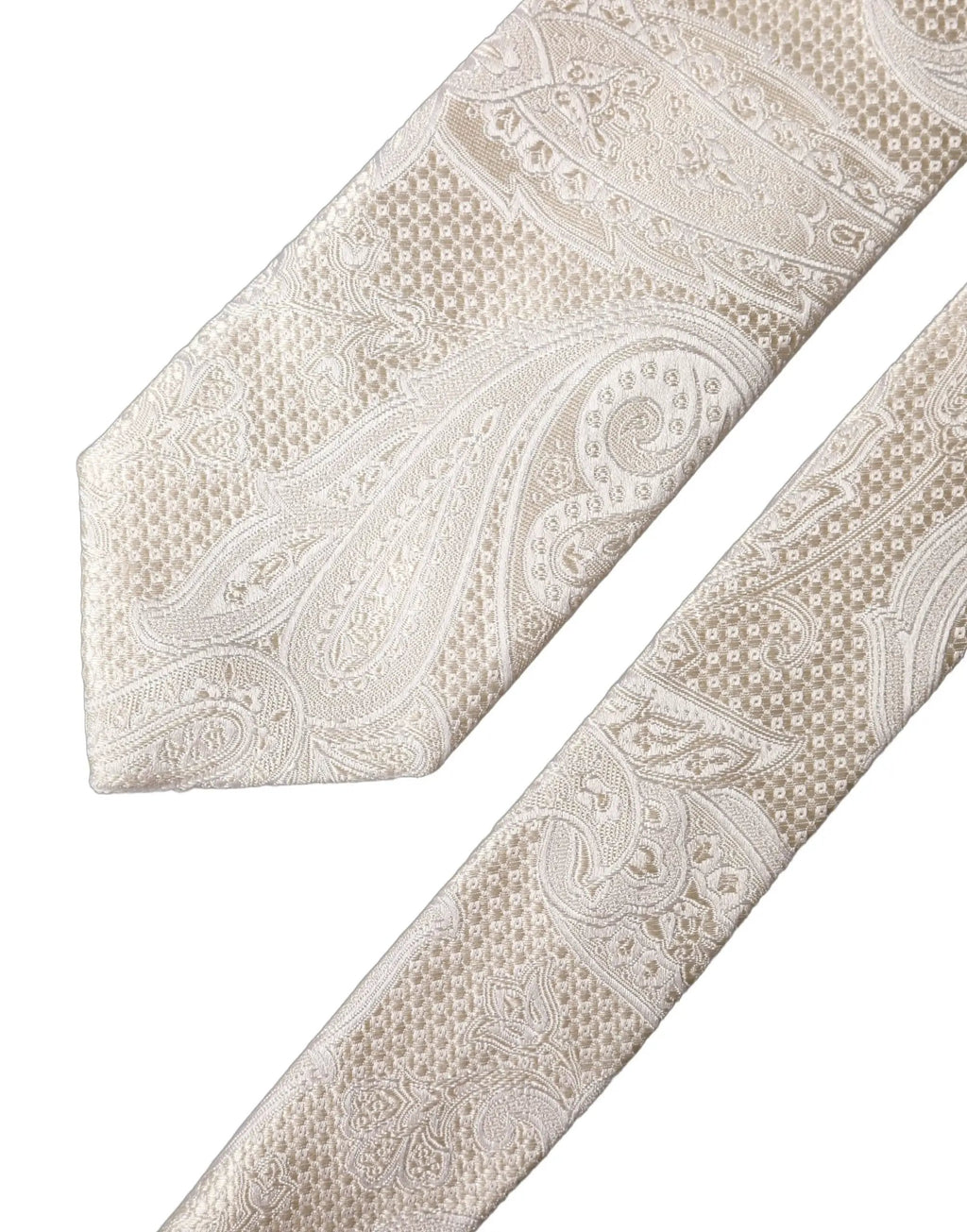 Cravate homme ajustable Dolce & Gabbana en soie florale blanc cassé