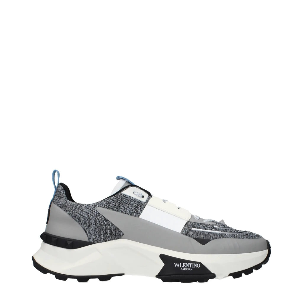 Baskets de sport en tissu gris Valentino Garavani