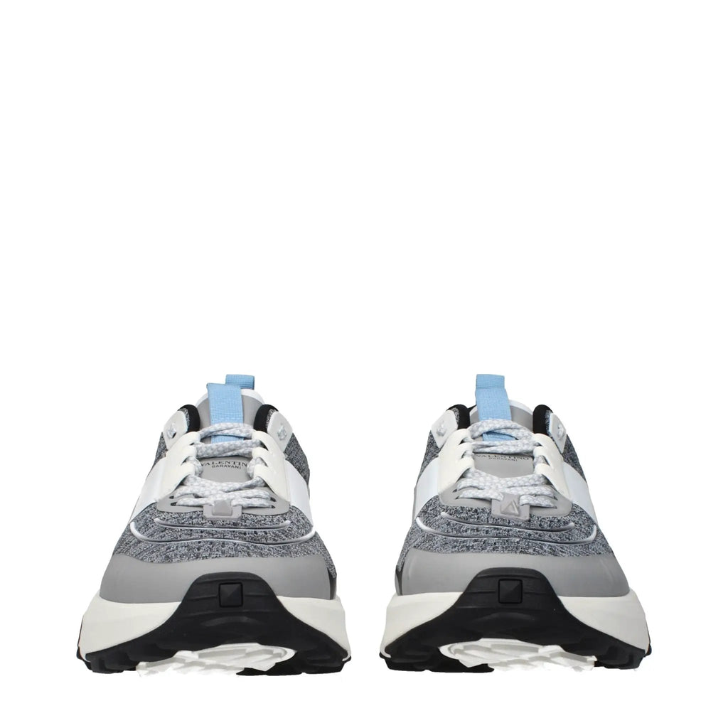Baskets de sport en tissu gris Valentino Garavani