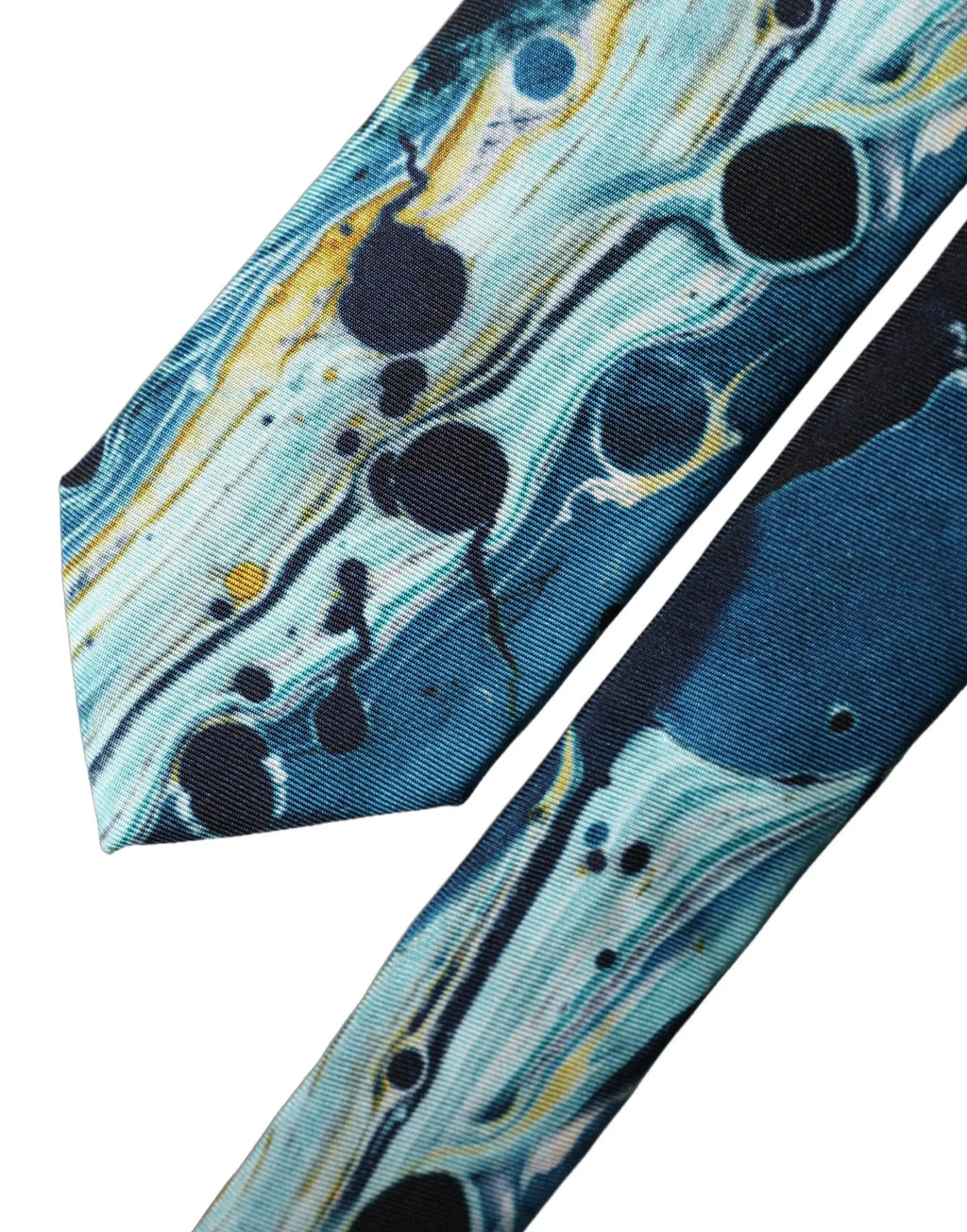 Dolce & Gabbana Multicolor Abstract Silk Adjustable Men Tied Necktie Tie