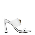 Sandales Versace à talons aiguilles en cuir bleu