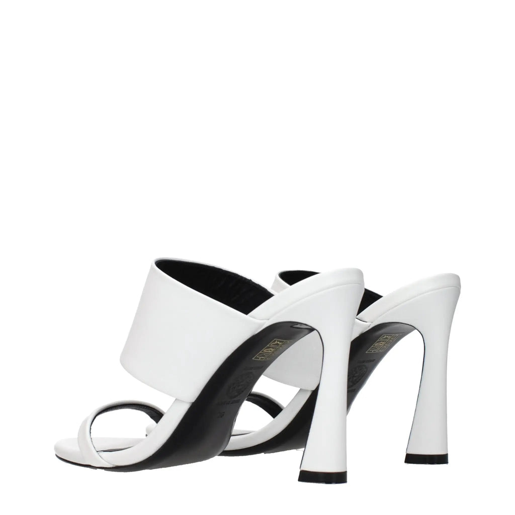 Versace Blue Leather Stiletto Heel Sandals