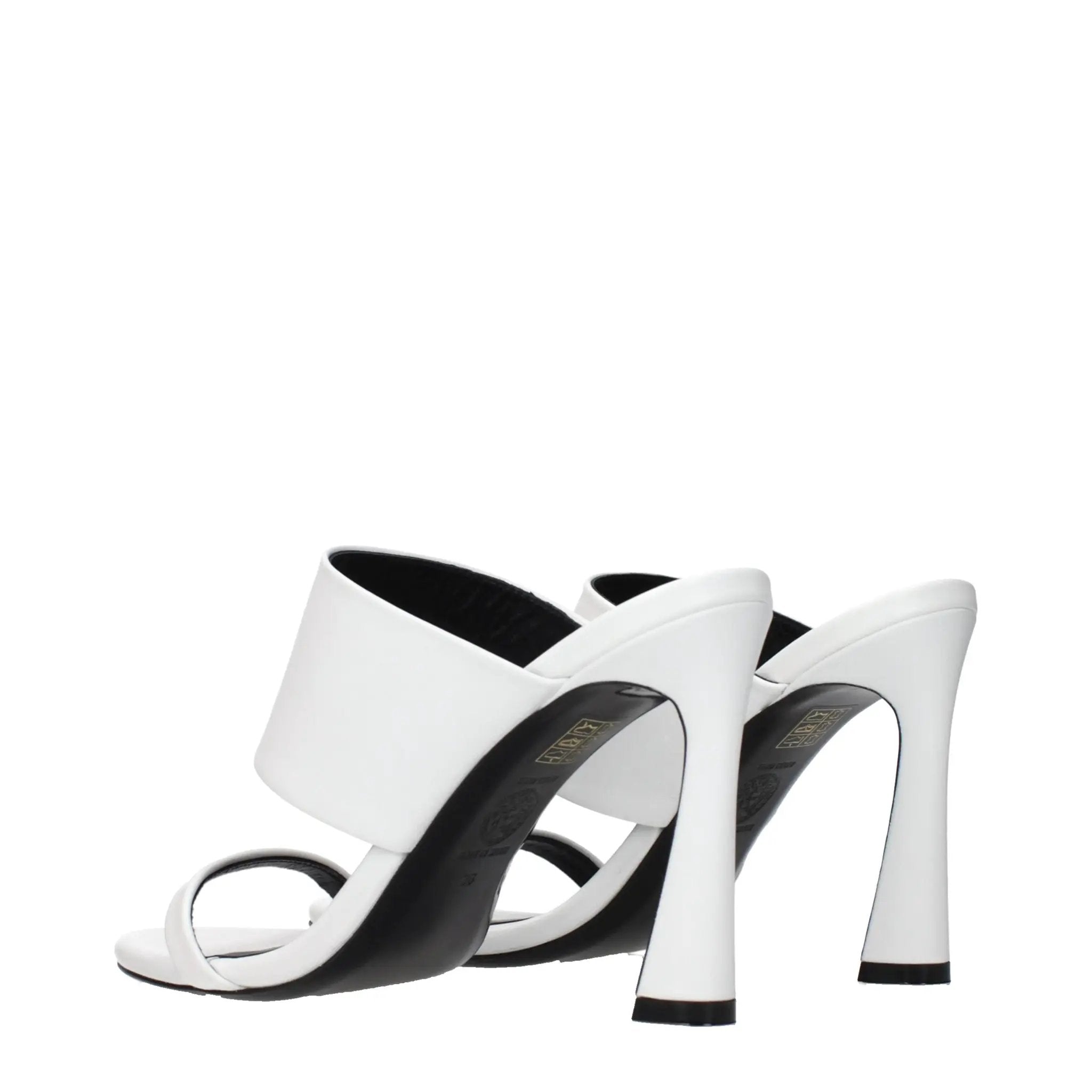 Versace Blue Leather Stiletto Heel Sandals