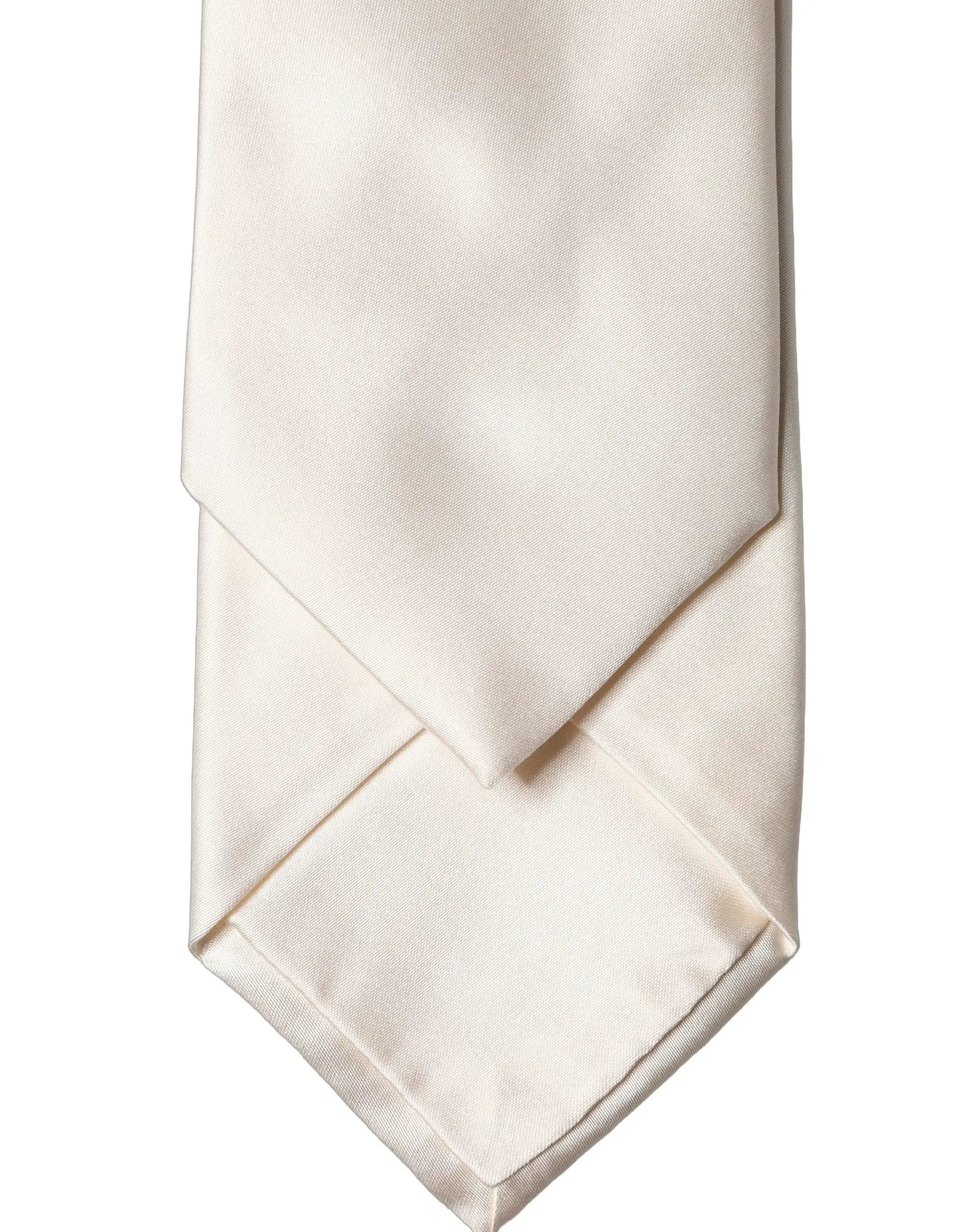 Dolce & Gabbana Cravate en satin de soie blanc cassé réglable pour femme