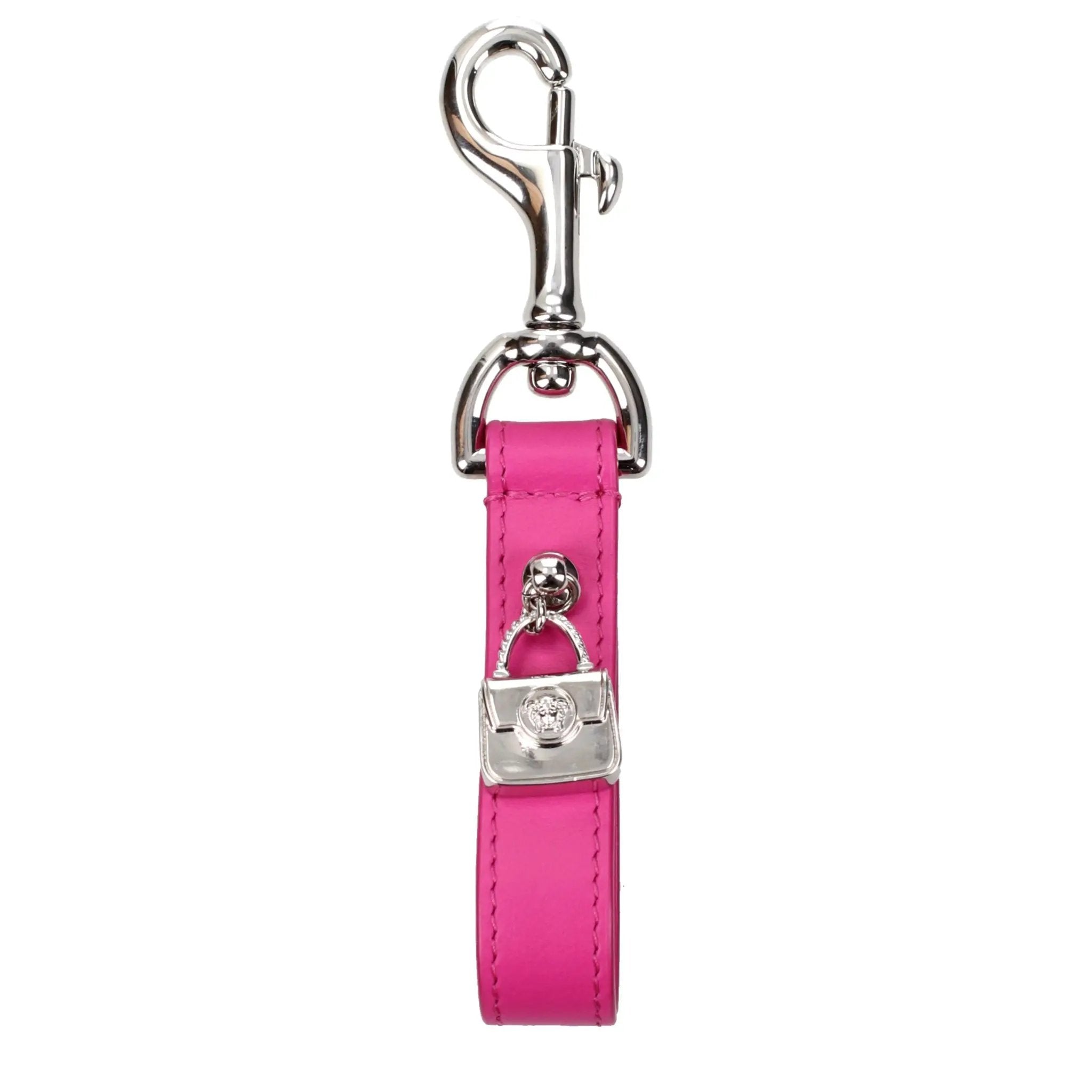 Versace Pink Leather Keychain