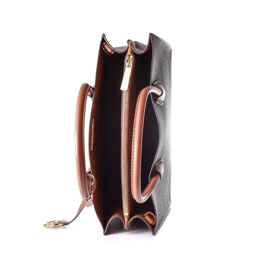 Sac bandoulière en cuir marron Michael Kors