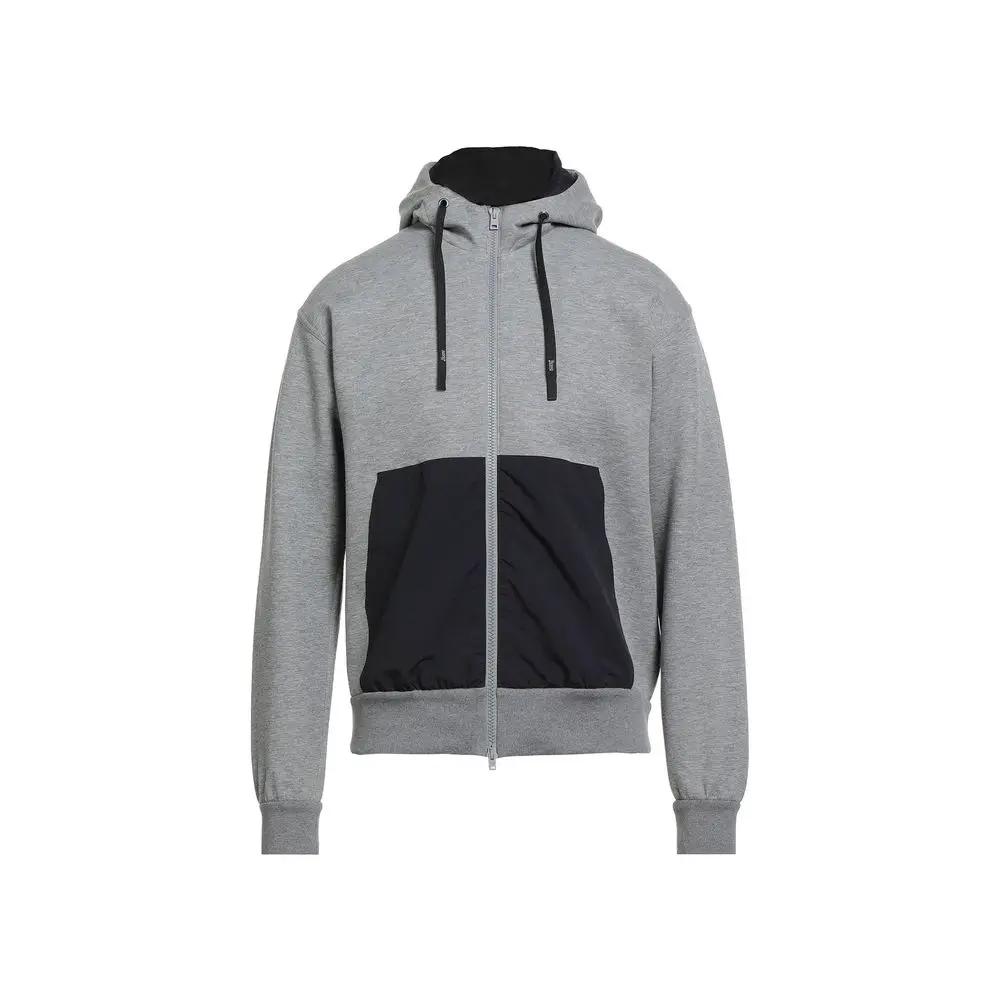 Sweat-shirt en coton gris Herno