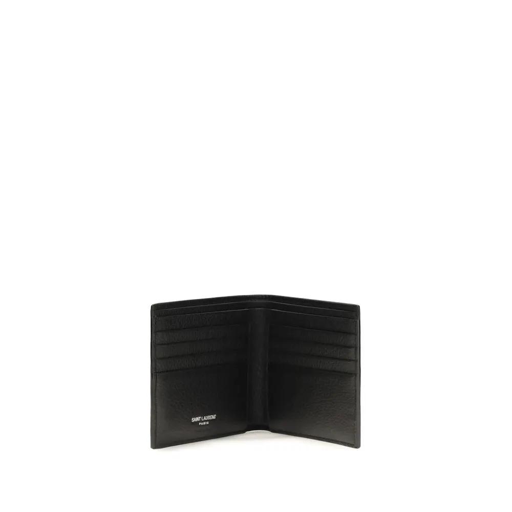 Saint Laurent Black Calf Leather Bos Taurus Wallet