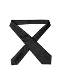 Dolce & Gabbana Black Satin Silk Blend Adjustable Women Tied Necktie Tie