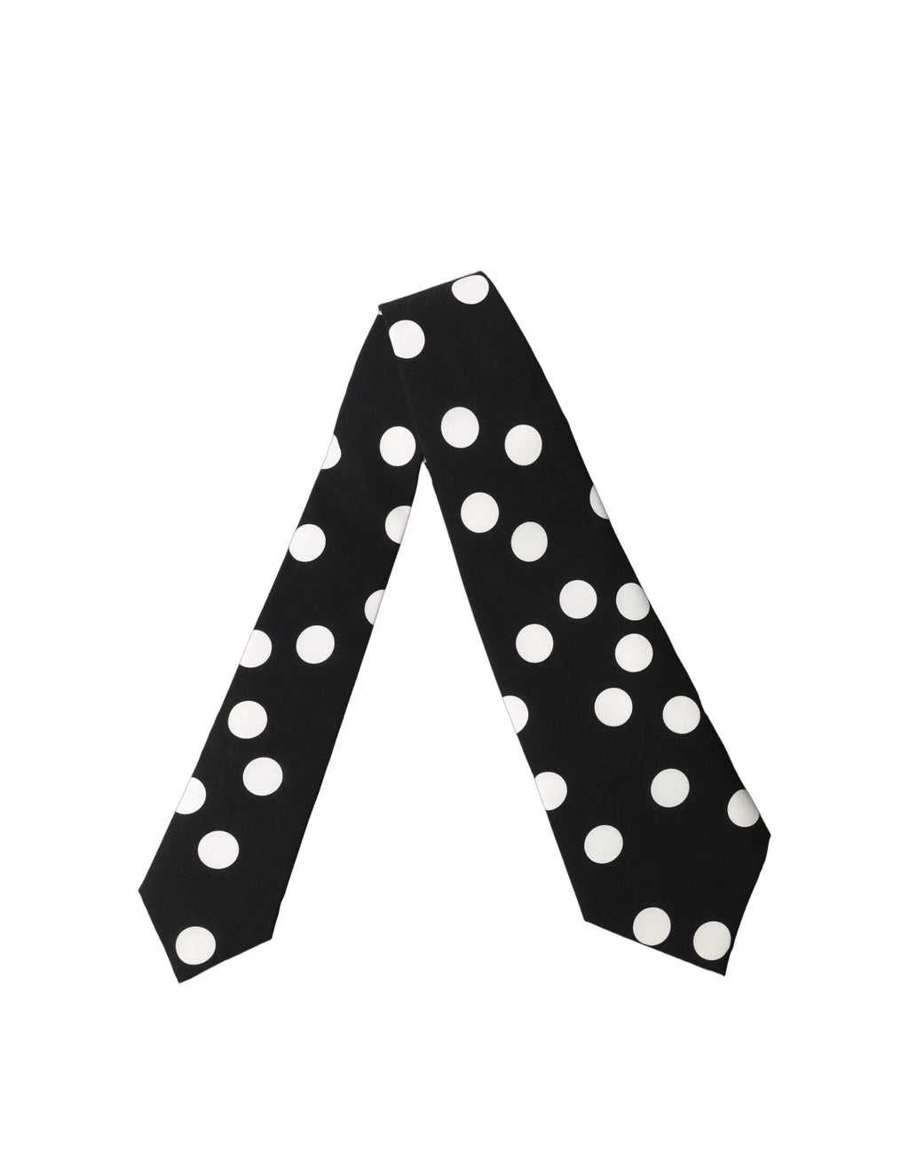 Dolce & Gabbana Black White Polka Dot Silk Adjustable Women Necktie Tie