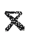 Dolce & Gabbana Black White Polka Dot Silk Adjustable Women Necktie Tie